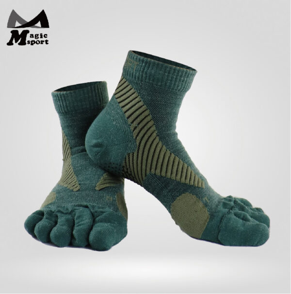 400_Merino Wool Non-Slip Crew Toe Socks_New Green-01