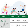 Wide leg compression sleeve, Shin Splints, Varicose Vein Treatment, Calf Compression Sleeves, Footless Compression Socks
