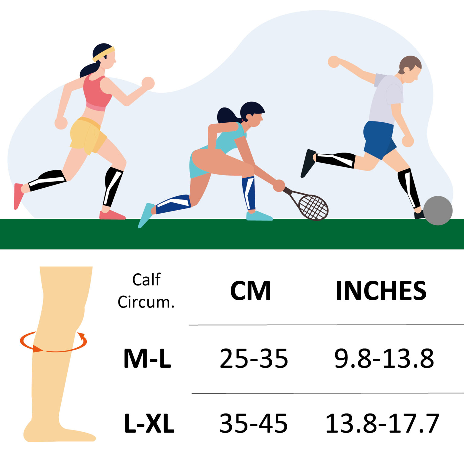 Kinesiology Taping Compression Calf Sleeves magicsport