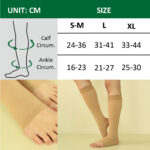 Open Toe Compression Knee High Socks