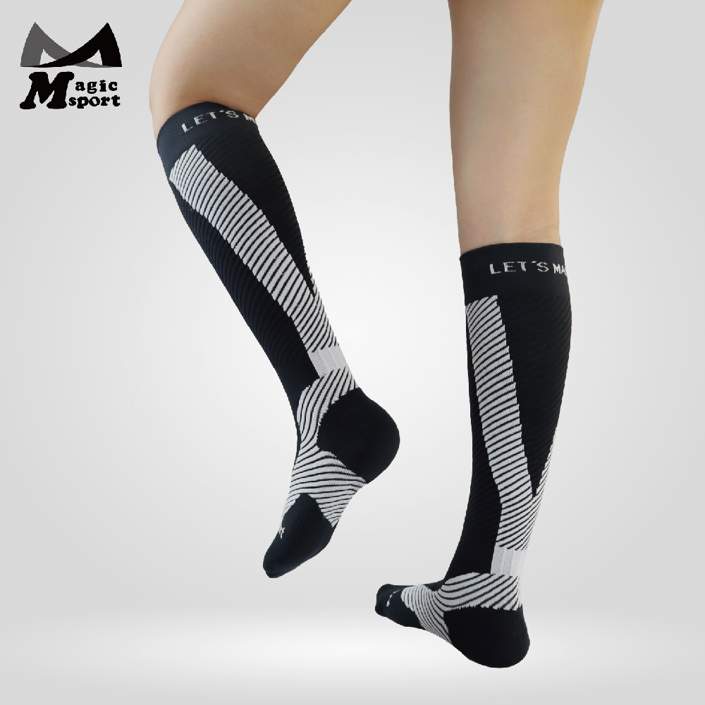 Kinesiology Taping Stripe Compression Knee High Socks