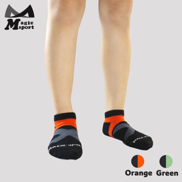 JG-385 Ankle-Cushioned-Sports-Socks-Orange