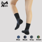 Morandi Merino Wool Cushioned Above Ankle Socks-Black