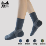 Morandi Merino Wool Cushioned Above Ankle Socks-Gray