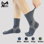 Morandi Merino Wool Cushioned Above Ankle Socks-Gray