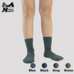Morandi Merino Wool Cushioned Above Ankle Socks-Green