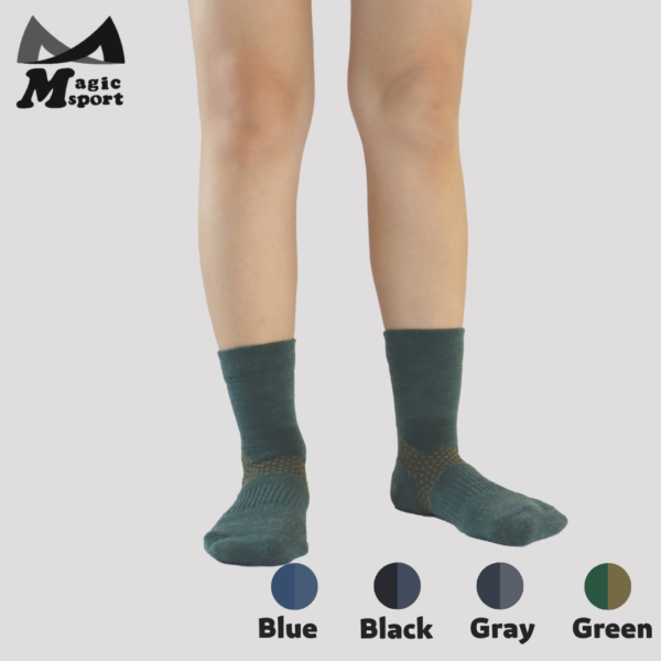 JG-402_Morandi Merino Wool Cushioned Above Ankle Socks-Green-02