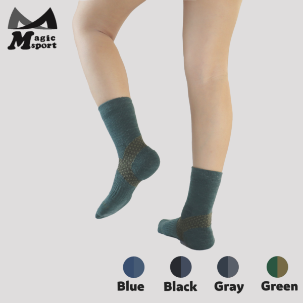 JG-402_Morandi Merino Wool Cushioned Above Ankle Socks-Green-04