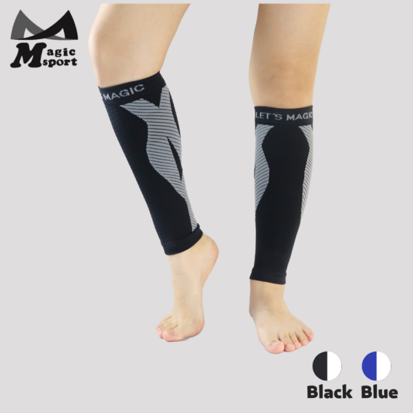 Kinesiology Taping Compression Calf Sleeves Pro-Black