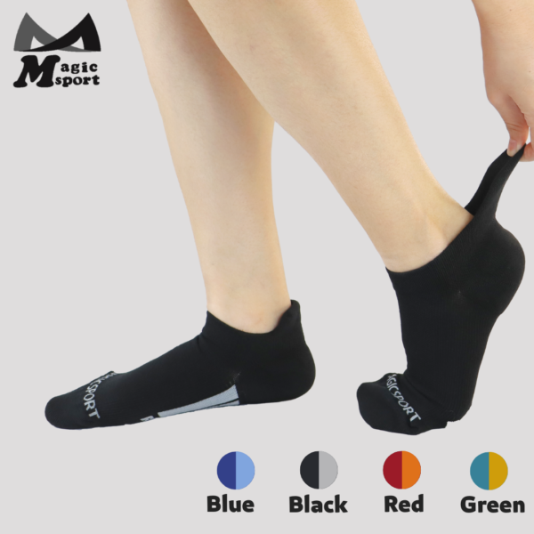 JG-382_Smartcel Sensitive Foot Padding Ankle Socks-Black-03