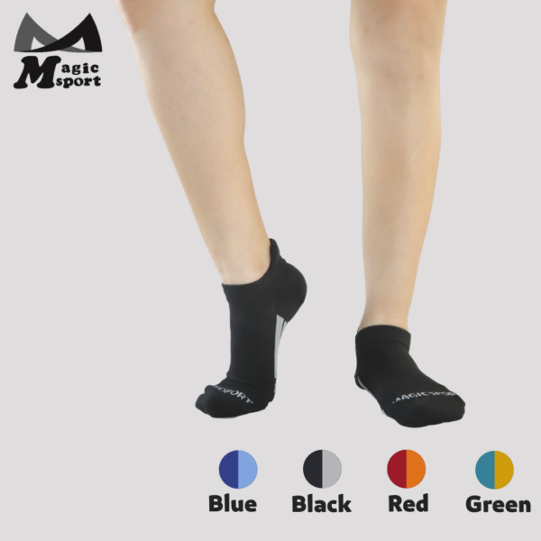 JG-382_Smartcel Sensitive Foot Padding Ankle Socks-Black-04