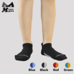 Smartcel Sensitive Foot Padding Ankle Socks-Black