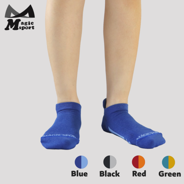 Smartcel sensitive foot padding ankle socks-Blue-03