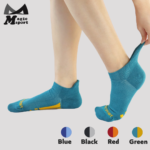 Smartcel Sensitive Foot Padding Ankle Socks-Green