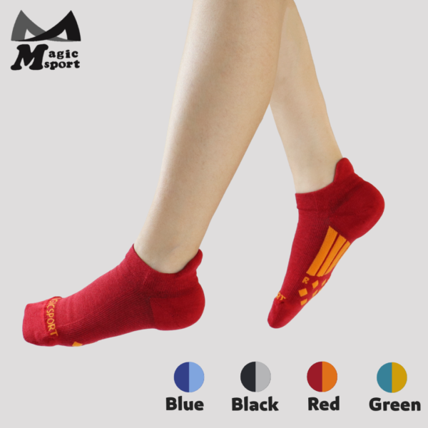 Smartcel-sensitive-foot-padding-ankle-socks-Red