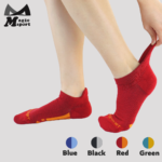 Smartcel Sensitive Foot Padding Ankle Socks-Red