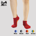 Smartcel Sensitive Foot Padding Ankle Socks-Red