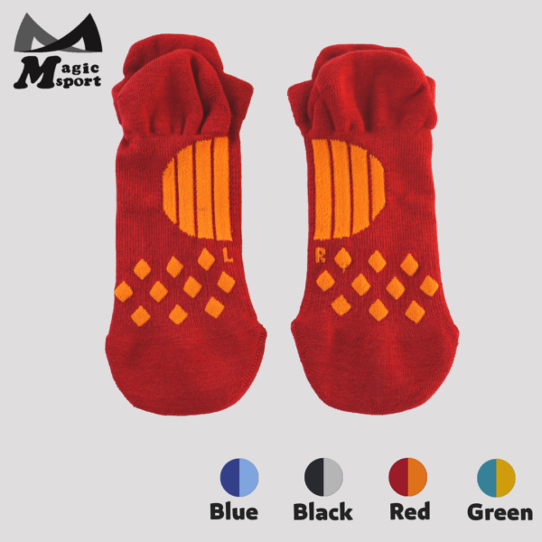 Smartcel-sensitive-foot-padding-ankle-socks-Red