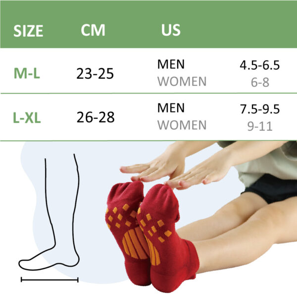 Smartcel-sensitive-foot-padding-ankle-socks-Red